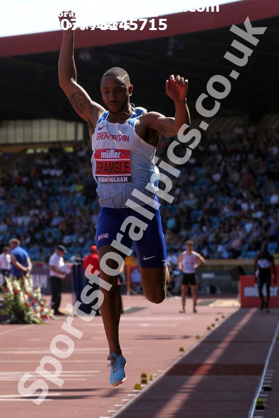 Mens long jump, 2019 Muller British Championships, Alexander Stadium, Birmingham. Photo: David T. Hewitson/Sports for All Pics